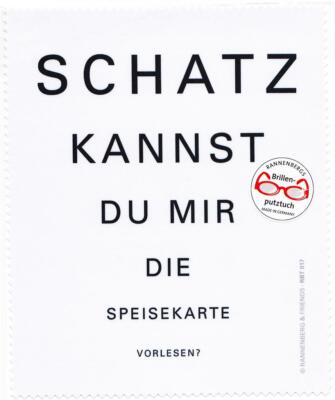 Microfasertuch | Brillenputztuch 15x18cm - Schatz kannst du mir... | Rannenberg