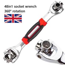 48 in 1 Universal 360 Degree Rotating Head Rubber Handle Socket Spanner Wrench