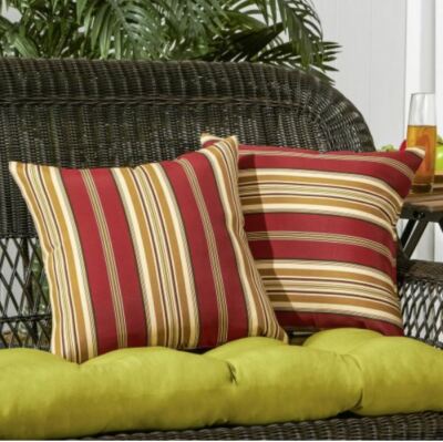 Square Out Door Accent Throw Pillow Chair Patio Cushions Set of