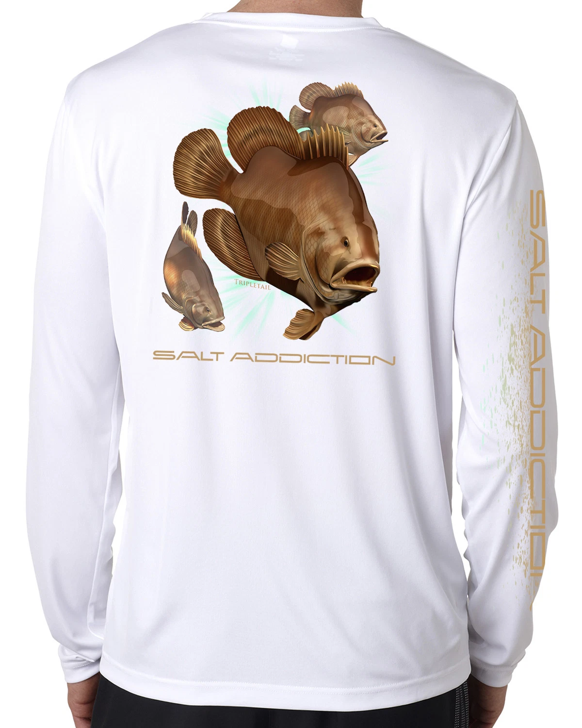 Salt Addiction Saltwater microfiber fishing long sleeve t shirt 50 uv tripletail