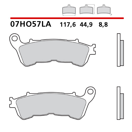 Paire Plaquettes de Frein Avant BREMBO Honda VFR X Crosstourer 1237 16> - Photo 1/9