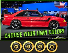 Hockey Stripes Vinyl Decal Fits- 1979 - 1993 Ford Mustang Saleen Shelby Gt Lx 2 Hockey Stripes Vinyl Decal Fits- 1979 - 1993 Ford Mustang Saleen Shelby Gt Lx 2