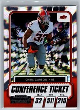 Chris Carson 2021 Panini Contenders Draft CONFERENCE TICKET #63 Football /199