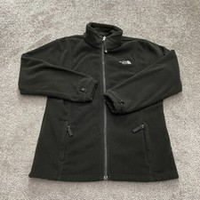The North Face Fleece Jacket Girls Large Black Full Zip Pocket Outdoor School