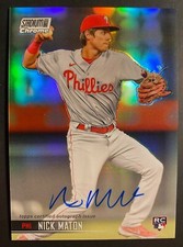 2021 Topps Stadium Club Chrome Nick Maton #SCCAV-NMA on Card Auto