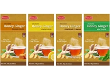 Pocas Instant Honey Ginger Tea - Original, Turmeric, Mint, Lemon, Ginseng Flavor
