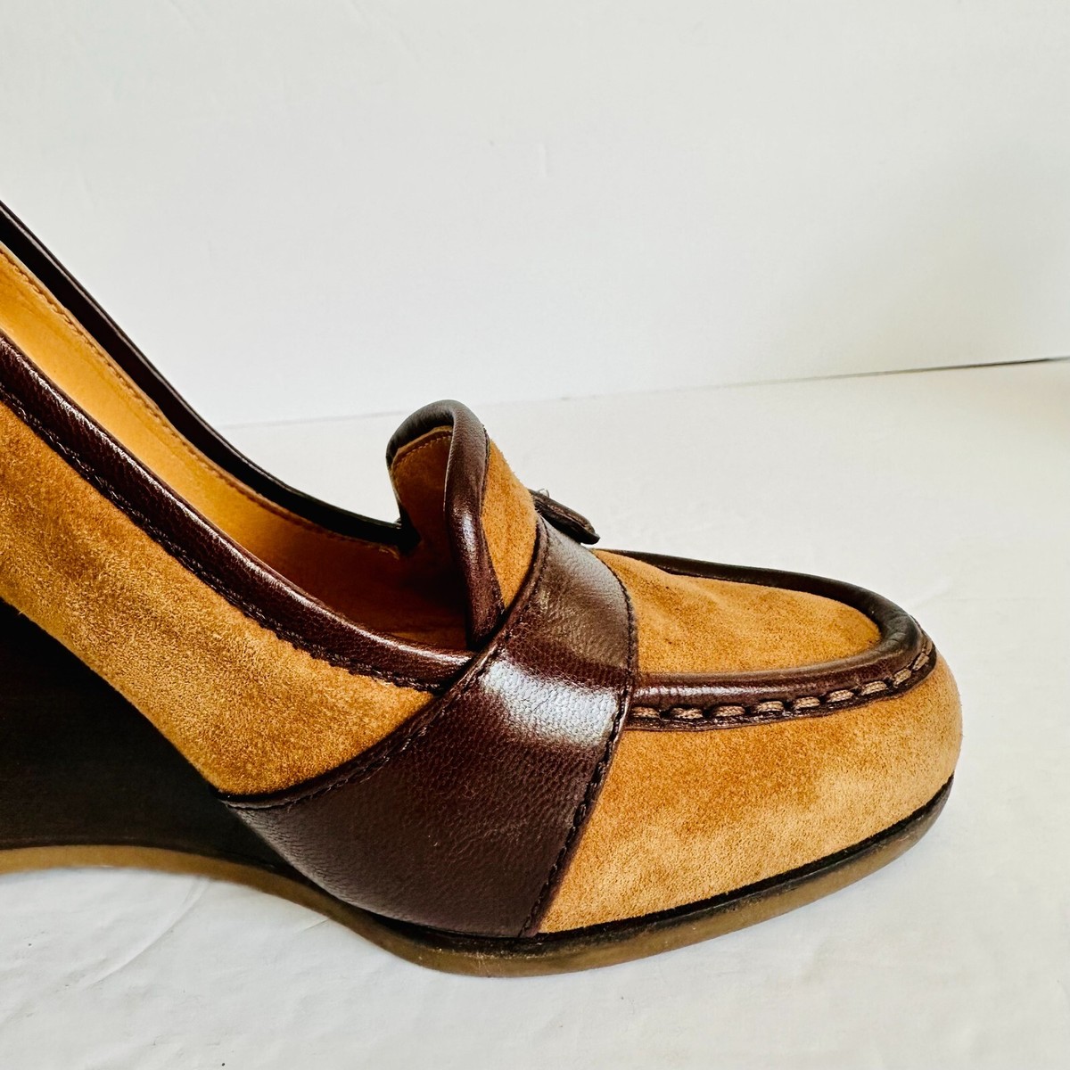 AUTHENTIC HERMES SUEDE AND LEATHER NIKITA LADY SHOES PUMPS  AUTHENTIC HERMES SUEDE AND LEATHER NIKITA LADY SHOES PUMPS SZ 6 MADE IN ITALY main image 0