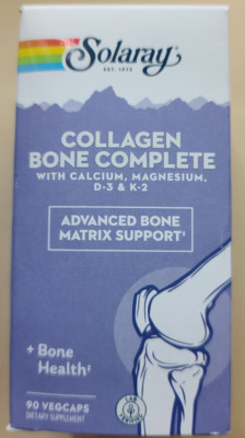 Solaray Collagen Bone Complete with Calcium Magnesium D3 & K2 90 VegCaps 04/27