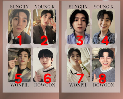 DAY6 - FOUREVER photocard POST CARD WONPIL YOUNG K Sungjin DOWOON