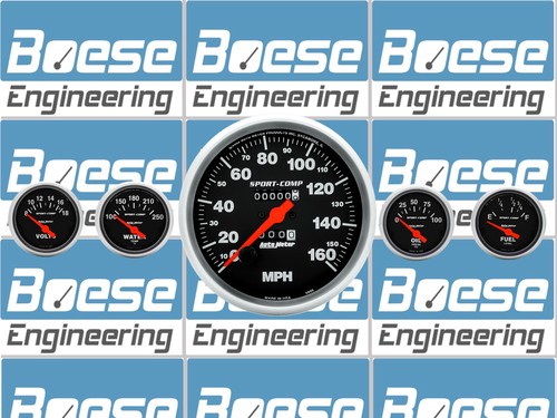 1956 Ford Fairlane Gauge Adapter Rings w/ Auto Meter Sport-Comp Instruments 56 - Picture 2 of 3