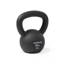 Titan Fitness Kettlebell in Ghisa 10 KG, Colata Singolo Pezzo, KG e LB