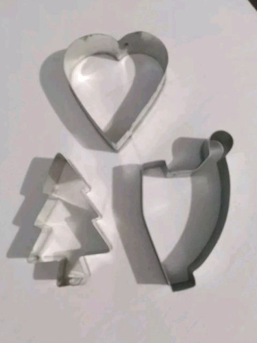 Lotto Mini Tagliabiscotti Vintage Set Cuore, Albero, Pollo - Foto 11 di 12