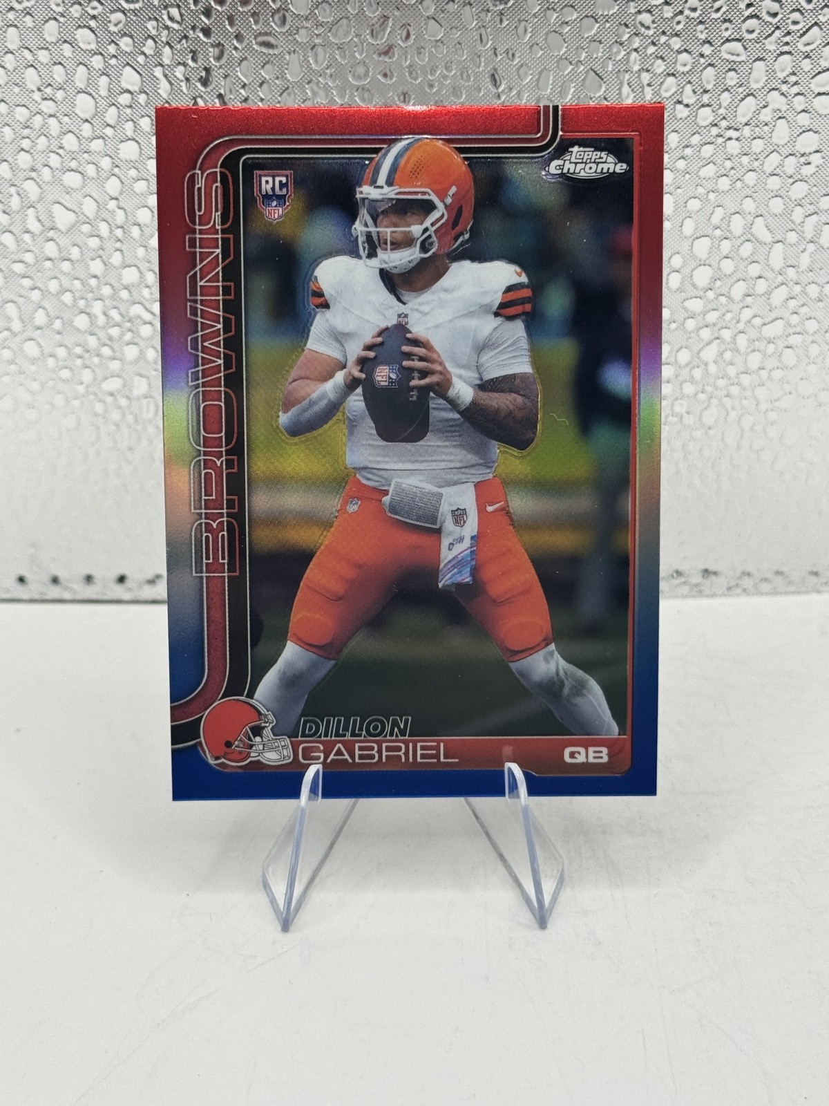 2025 Topps Chrome - Rookies Dillon Gabriel #317 Red White & Blue Refractor (RC)