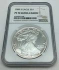 1989 S American Silver Eagle NGC PF 70 Ultra Cameo