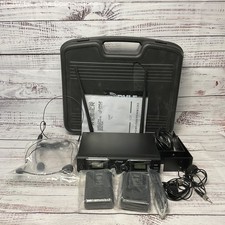 Pyle Wireless Mic System 16-Channel UHF Microphone2 Lavalier 2 Headsets PDWM3365