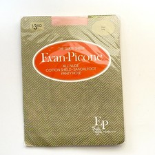 Vintage Evan-Picone The Silky Sheer All Nude Pantyhose Pearl Long NOS