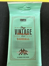 2024 Onyx Vintage Base Series Baseball 5 Card Single Pack Possible Auto/Parallel