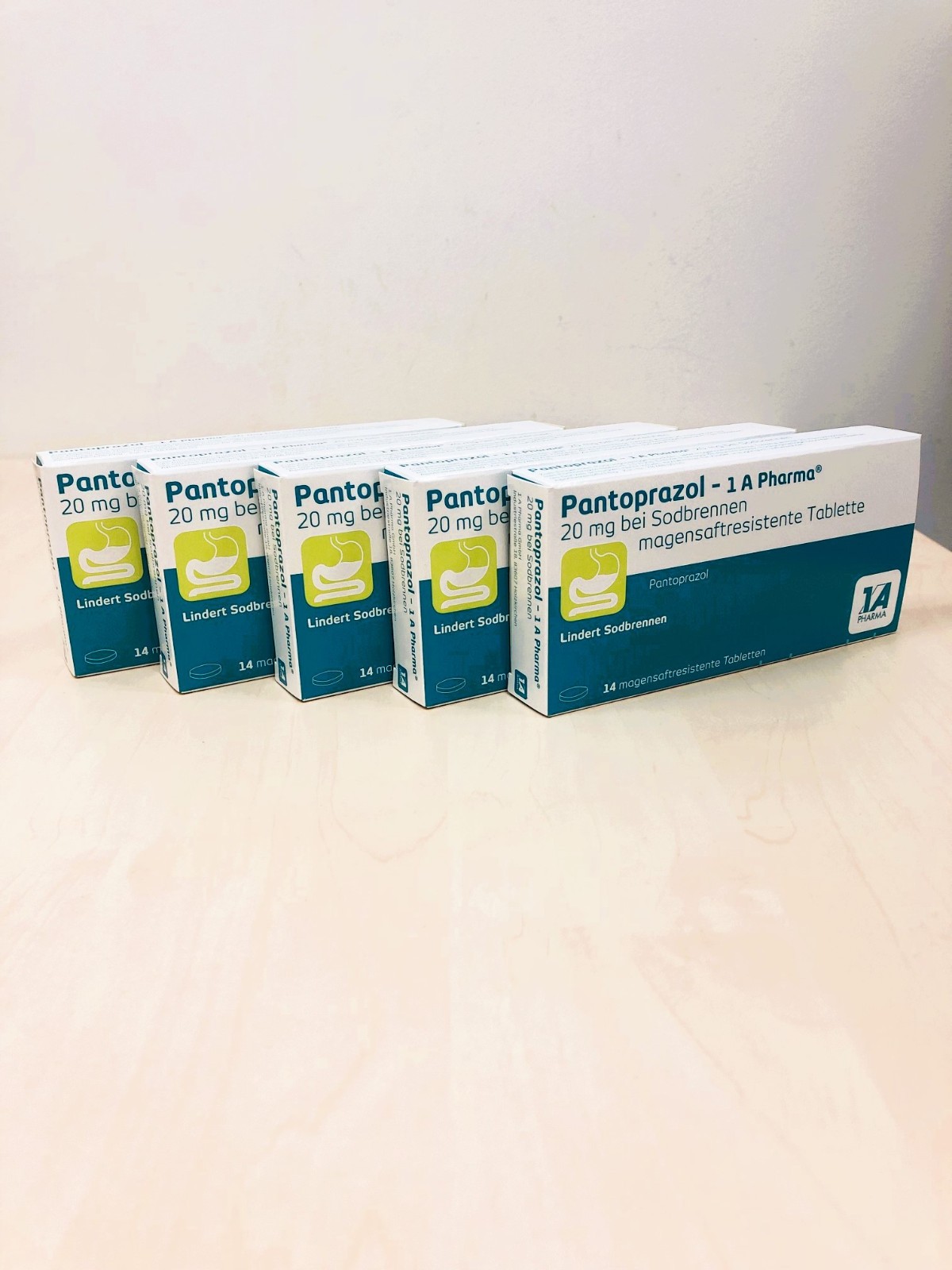 PANTOPRAZOL-1A Pharma 20mg Sodbrennen Tabletten (5x14St) Sammelbestellung