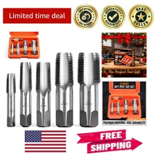 Heavy-Duty 5-Piece NPT Pipe Taps with Storage Case - For All Your Plumbing Jobs