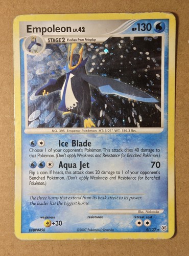 Empoleon Pokemon TCG Holo Rare Diamond and Pearl 4/130 NM