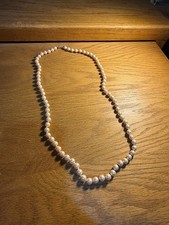 Vintage Faux Pearl Choker With a Silver Tone Clasp 28" J172