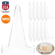 10 PCS Clear PS Coin Display Stand Triangular One-Piece Molding for Collectibles