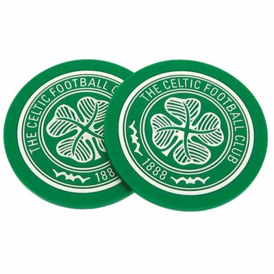 CELTIC FC SILIKON KAUTSCHUK 2ER PACK UNTERSETZER SET GETRÄNK PINT GLAS BIERDECKEL CFC GESCHENK