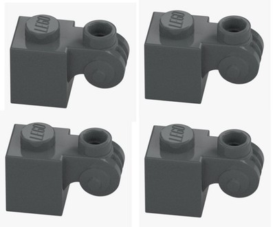 LEGO  4x Ornamentstein 1x1x2 Dark Stone Grey20310 Neu Einzelteile 6388131 Grau