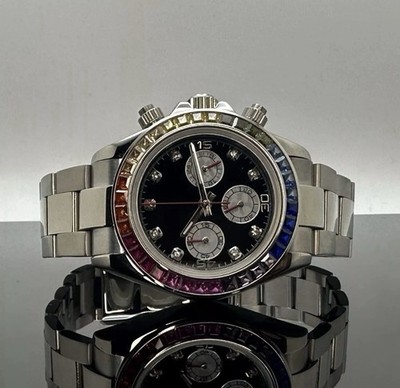 Custom 39mm Rainbow Seitona Mod Watch w/ VK63 Chronograph