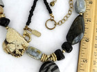Vintage Signed oTreska Necklace Set Boho Exotic Gypsy  Bead Stone? Glass? 23" — photo 7