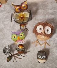 5 Owl Garden Ornaments