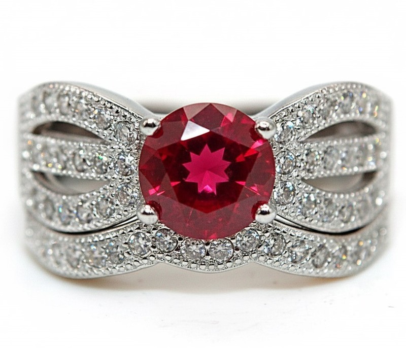 2CT Heat Treated Rubellite Tourmaline 925 Sterling Silver Ring Sz 7 MM3-3