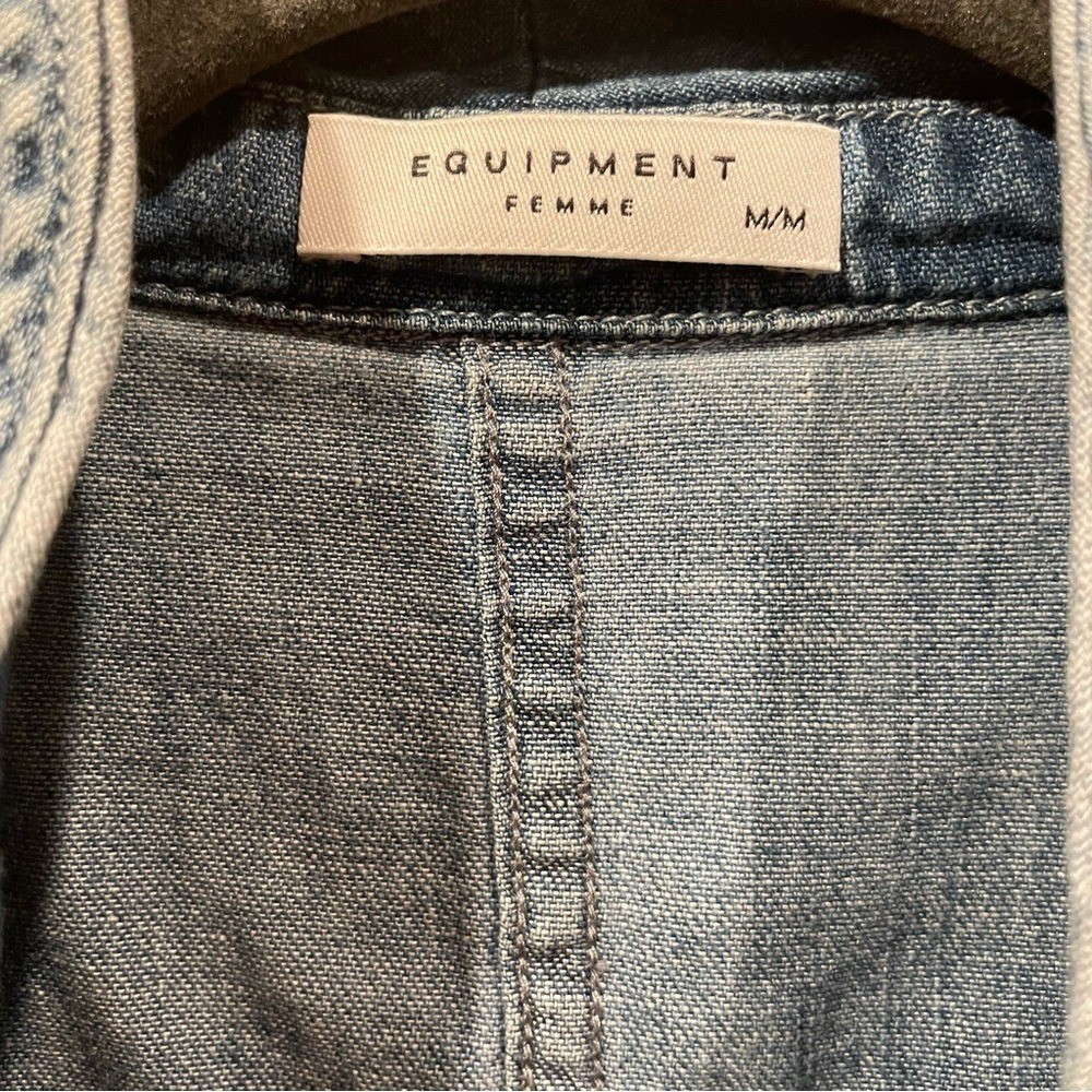 Equipment Denim Wrap Jacket Medium - image 4
