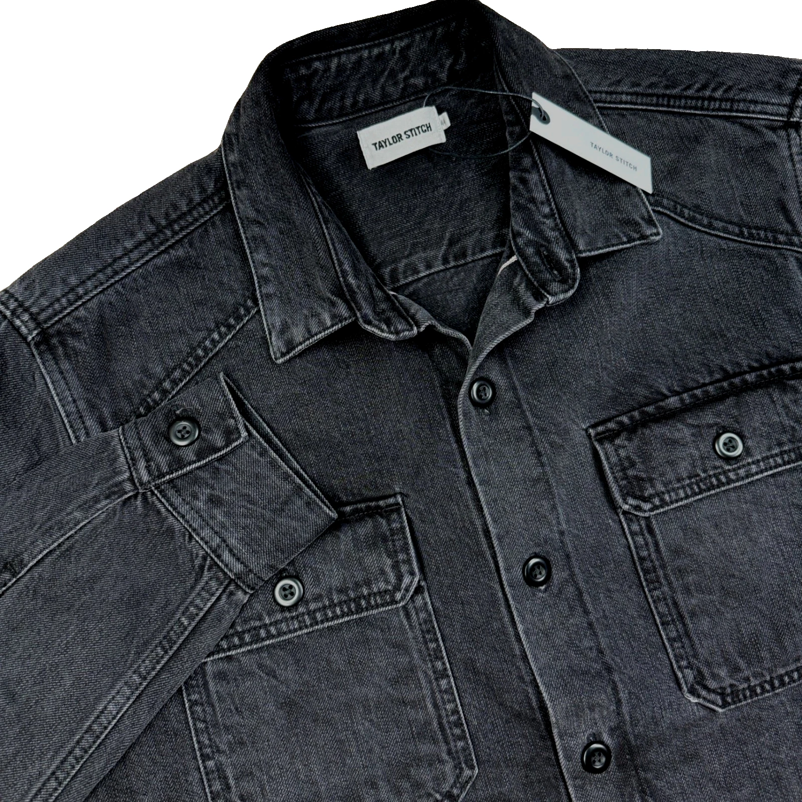 Taylor Stich Shop Shirt Washed Black Organic Selvedge  large 42 new image 1