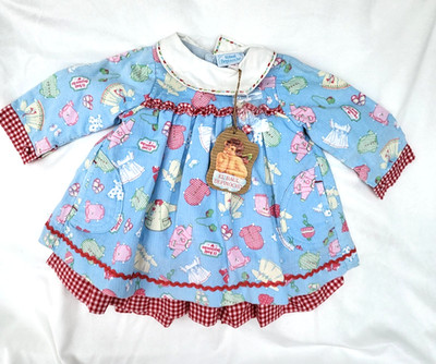 Neu mit Etikett spanisches Designer Baby Kleid Alter 9 Monate El Baul Depinocho