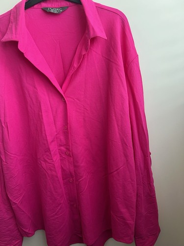 Primark Size 14-16 Pink Beach Cover Up Shirt - Picture 4 of 6