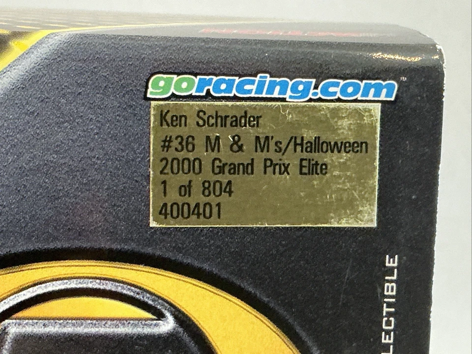 Ken Schrader #36 2000 Halloween M&MS Grand Prix 1:24 NASCAR Elite 36 de 804 RARO Foto 3 de 4