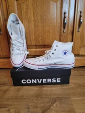 Converse Unisex Mens 8.5 Women 10.5 Chuck Taylor All Star Hi Optical White Shoes