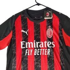 Puma AC Milan 2024/25 Home Jersey Men Large Red Black Soccer Shirt 744288-01