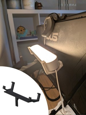 Monitorhalterung für Philips Hue Play Lightbar, indirekte Beleuchtung | schwarz