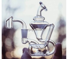 Mini Glass Hookah Pipe Recycler Water Smoking Rig bong Hookah Bubbler 10mmbanger
