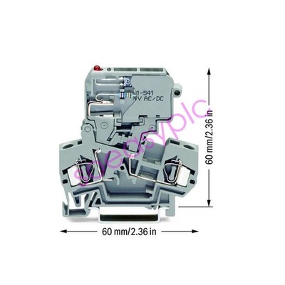 5pcs WAGO 281-611/281-541 2-Conductor Fuse Terminal Block 4,00 mm2 Gray New Kd
