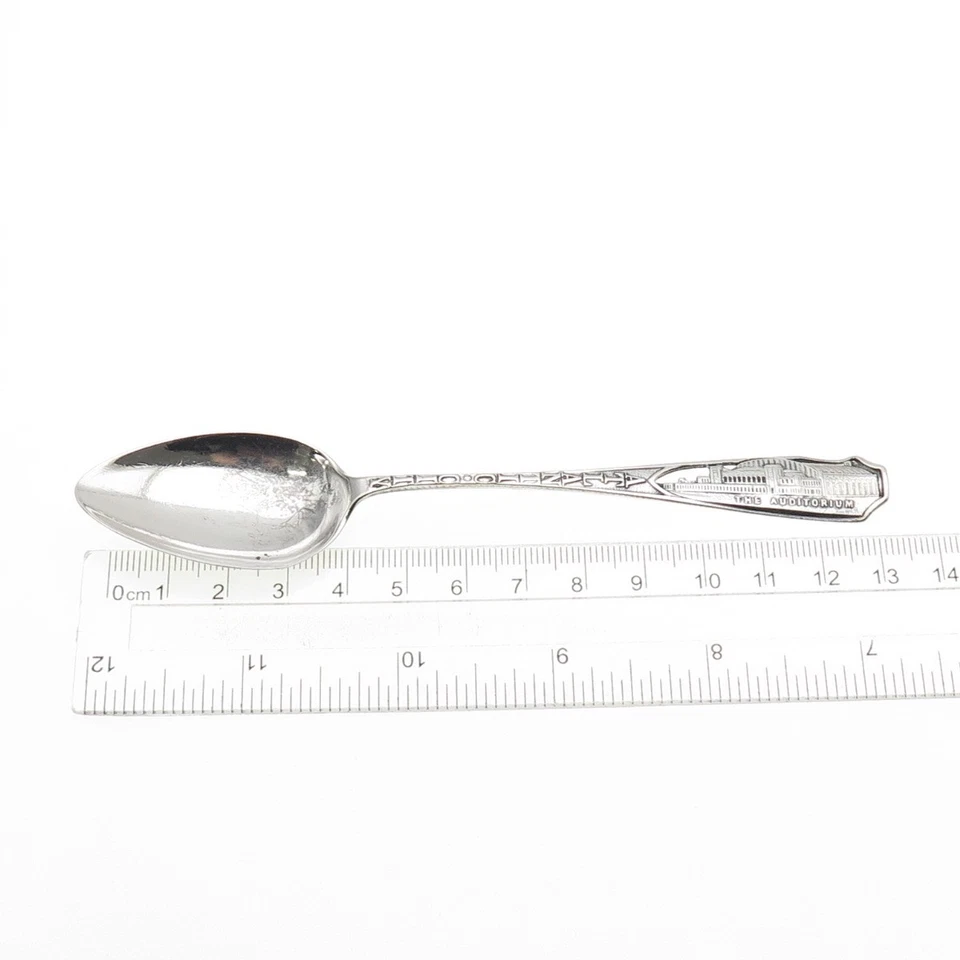 Watson Sterling Silver Antique Art Deco Atlantic City Auditorium Coffee Spoon - Image 3 of 4