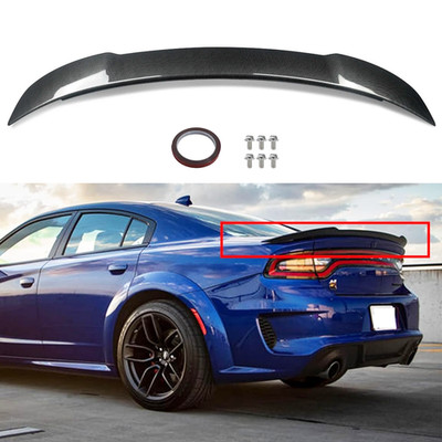 For Dodge Charger SRT 2011-2023 Hellcat Style Carbon Fiber Rear Spoiler Wing