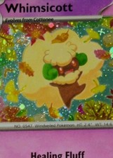 Pokémon Whimsicott Fart Swirl 🌀 Cosmo Holo Bleed Error Rare Black Star Promo 19