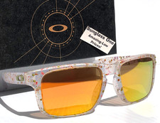 Oakley HOLBROOK Clear Terrazzo POLARIZED Galaxy Ruby Lens Sunglass 9102-AG