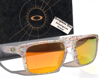 Oakley HOLBROOK Clear Terrazzo POLARIZED Galaxy Ruby Lens Sunglass
