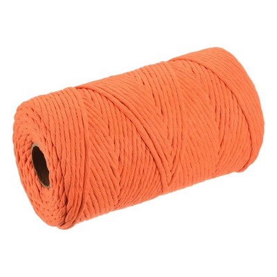 Baumwollseil Gedreht Geflochten Einzelstrangkordel,Orange 200M/219 Yard 4mm φ