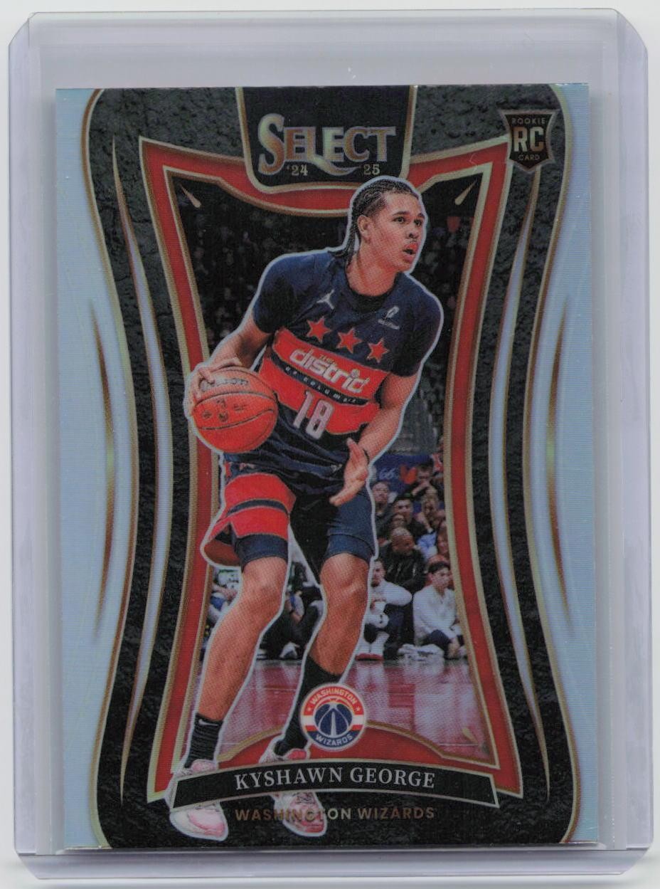 2024-25 Panini Select #374 Kyshawn George Silver Prizm RC
