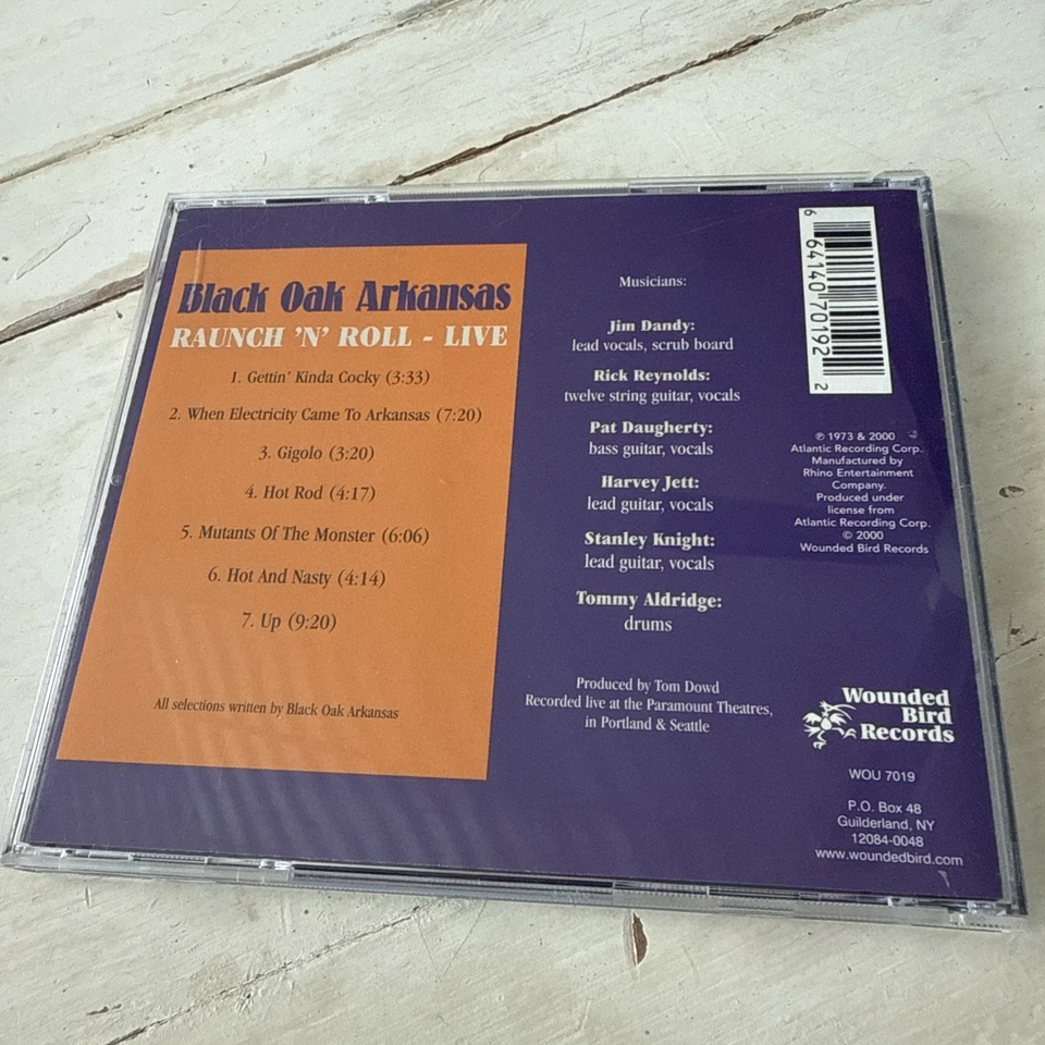 BLACK OAK ARKANSAS Raunch N Roll Live  Atlantic Rhino Wounded Bird Rare Original Foto 2 de 4